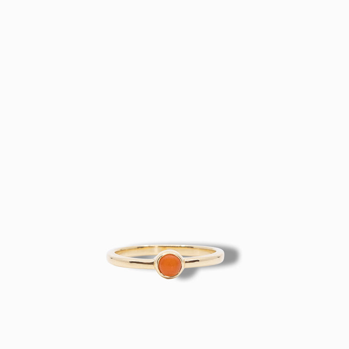 Mini Rainbow Ring in Orange Chalcedony