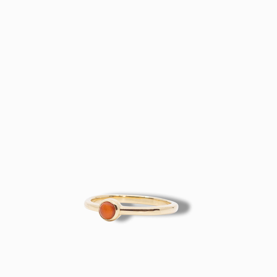 Mini Rainbow Ring in Orange Chalcedony