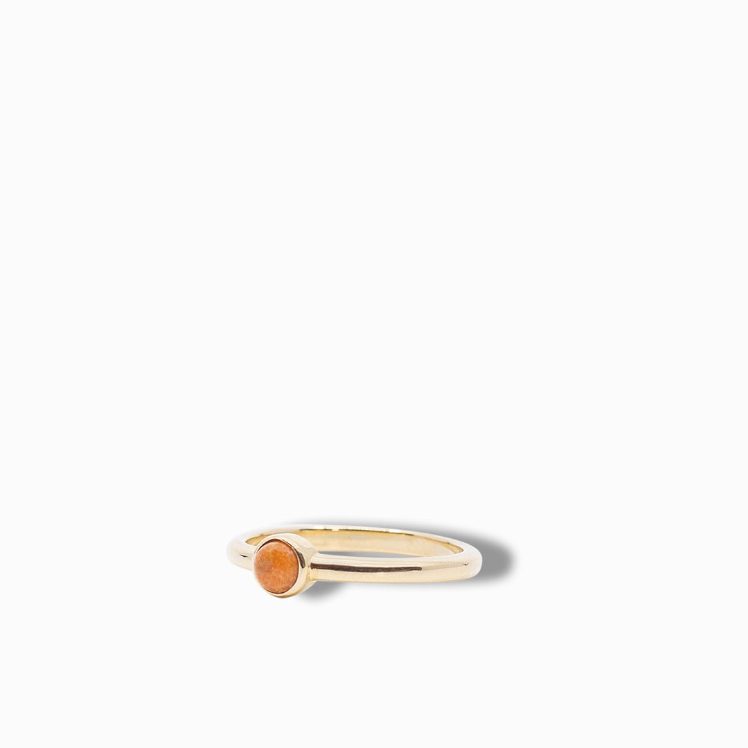 Mini Rainbow Ring in Orange Coral