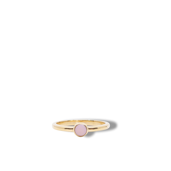 Mini Rainbow Ring in Pink Opal