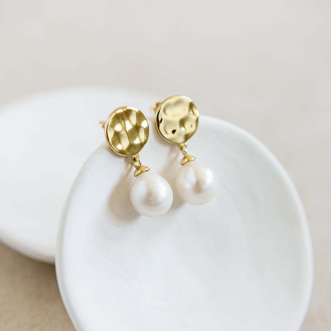 A Little Pearl Kiss Drop Earrings