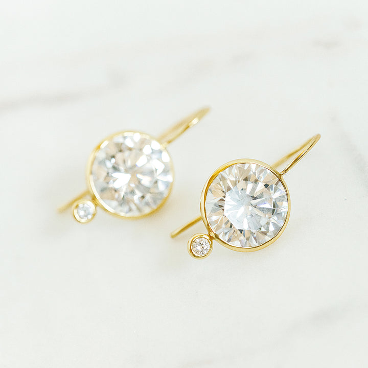 Tini Mini Drop Earrings in Cubic Zirconia