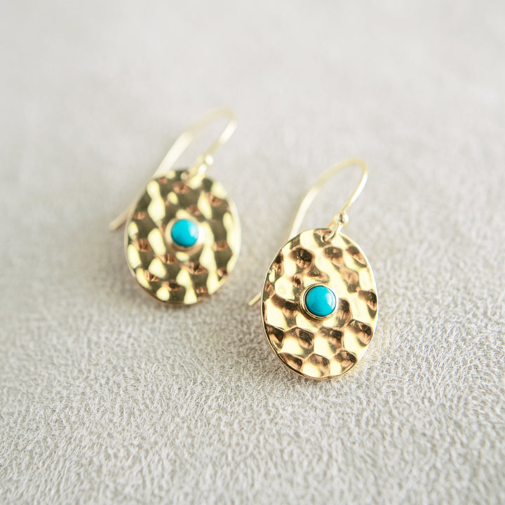 Petal Drop Earrings in Sleeping Beauty Turquoise