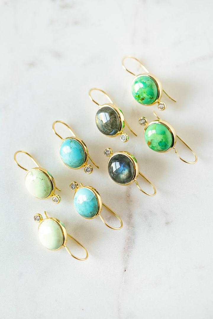 Tini Mini Drop Earrings in Labradorite