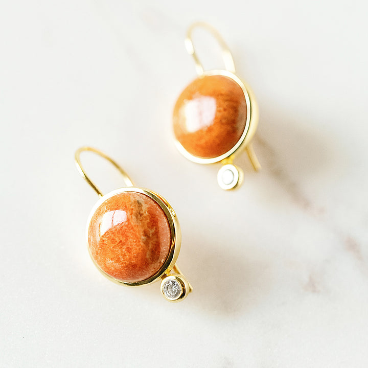 Tini Mini Drop Earrings in Orange