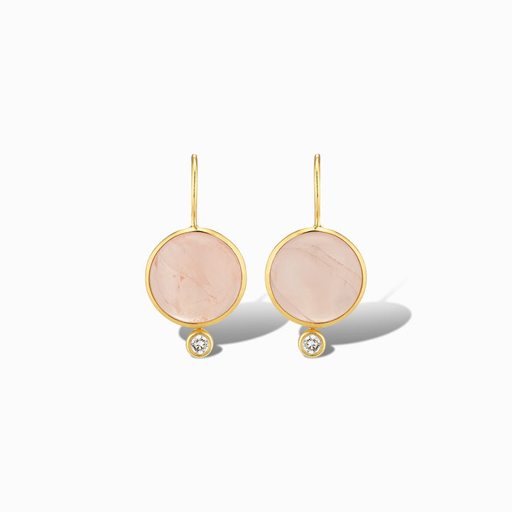 Tini Mini Drop Earrings in Rose Quartz