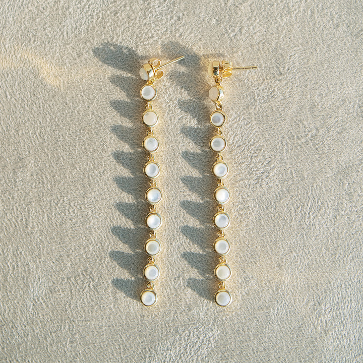 Trails Drop Earrings in Mother of Pearl